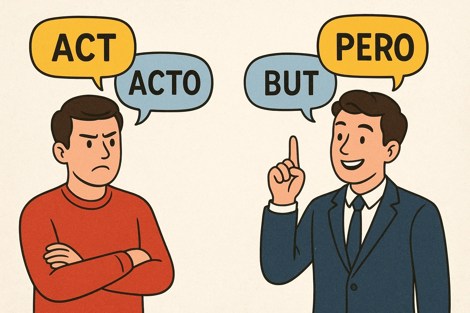 False friends: words that sound the same in two languages but mean totally different things